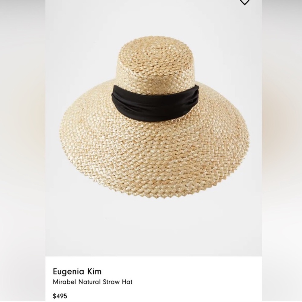 Eugenia Kim Straw Hat with Black Ribbon